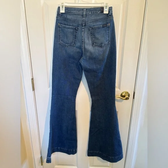 7 FOR ALL MANKIND | Mega Flare Jeans Cashmere Size 26 Retro Y2K Kendrick Lamar - Picture 4 of 9